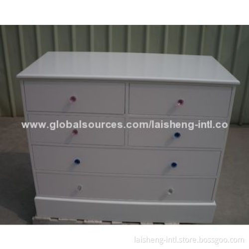 Chest of Drawers, White Paint, Made of MDF
